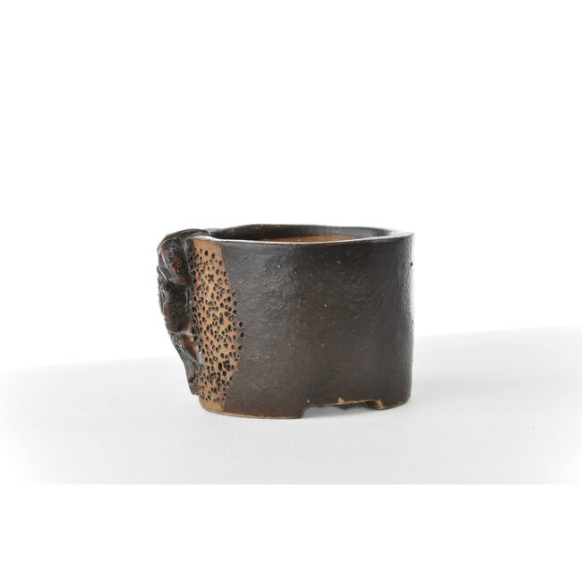 Runder unglasierter Bonsai-Topf - 52 x 52 x 40 mm