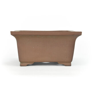 Kataoka (Yamaaki kiln) 300 mm square unglazed bonsai pot by Kataoka, Japan