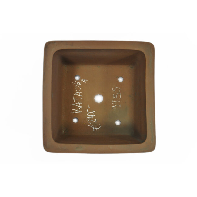 Pot à bonsaï carré non émaillé Kataoka - 300 x 300 x 15 mm