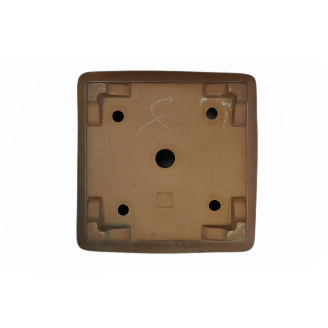 Pot à bonsaï carré non émaillé Kataoka - 300 x 300 x 15 mm