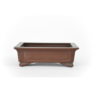 Bikou (Tokio) 130 mm rectangular unglazed bonsai pot by Bikou, Japan