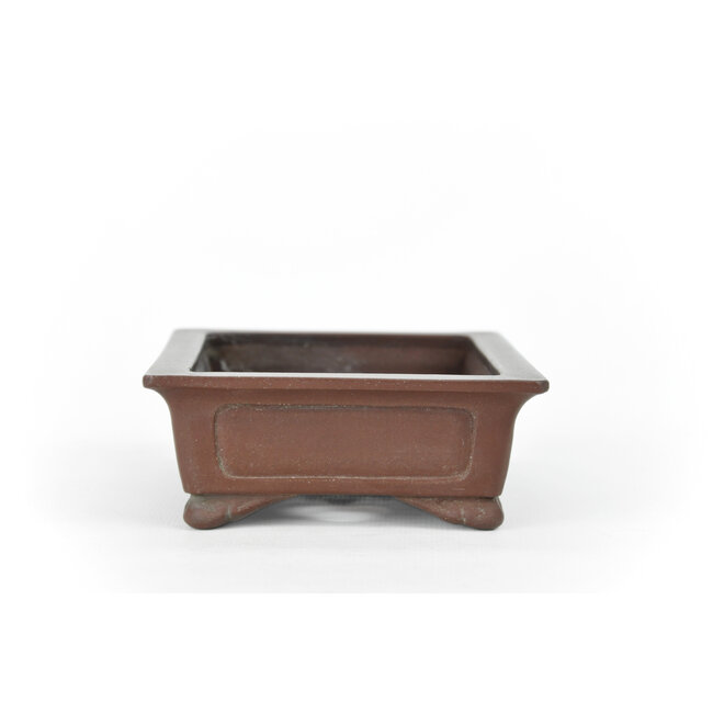 Pot à bonsaï rectangulaire non émaillé Bikou - 130 x 102 x 40 mm