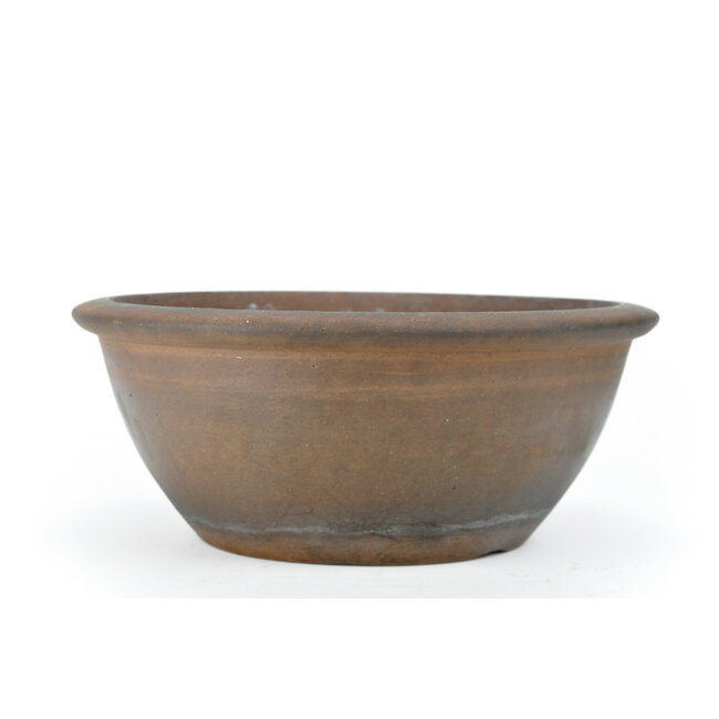 Round unglazed Shozan bonsai pot - 298 x 298 x 120 mm