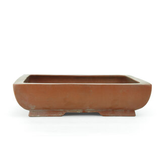 Shoko 296 mm rectangular unglazed bonsai pot by Shoko, Tokoname, Japan