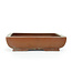 Rectangular unglazed Shoko bonsai pot - 296 x 236 x 75 mm