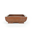 Rectangular unglazed Shoko bonsai pot - 296 x 236 x 75 mm