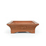 Rectangular unglazed Izumi bonsai pot - 374 x 281 x 80 mm