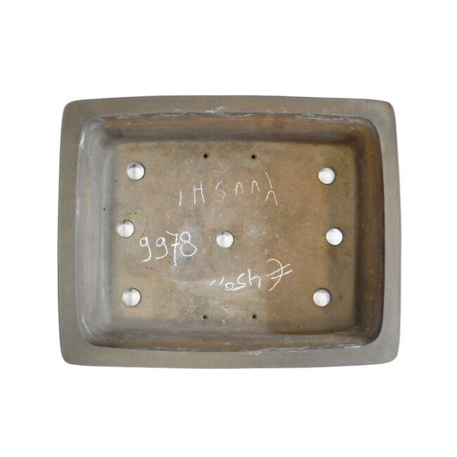 Rechthoekige ongeglazuurde Yushi bonsaipot - 435 x 350 x 110 mm