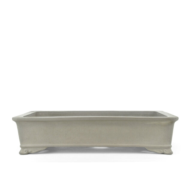 Rechthoekige ongeglazuurde Kataoka bonsaipot - 374 x 254 x 85 mm