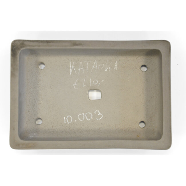 Pot à bonsaï rectangulaire non émaillé Kataoka - 374 x 254 x 85 mm