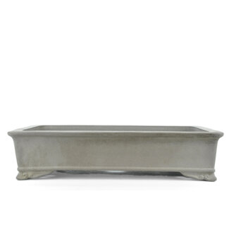 Kataoka (Yamaaki kiln) 375 mm rectangular unglazed bonsai pot by Kataoka, Japan