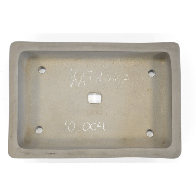 Pot à bonsaï rectangulaire non émaillé Kataoka - 375 x 255 x 85 mm