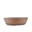 Round unglazed Shozan bonsai pot - 374 x 374 x 100 mm