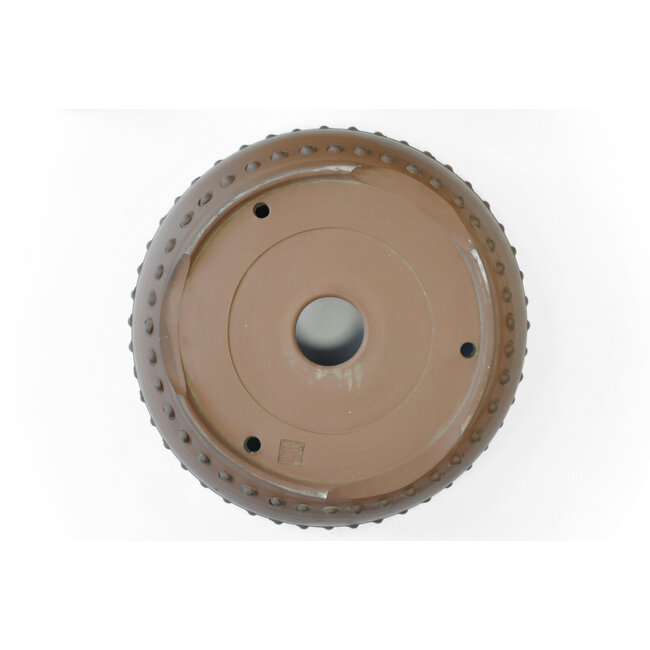 Round unglazed Shozan bonsai pot - 374 x 374 x 100 mm