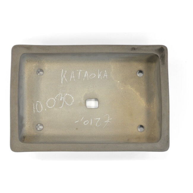 Pot à bonsaï rectangulaire non émaillé Kataoka - 376 x 250 x 85 mm