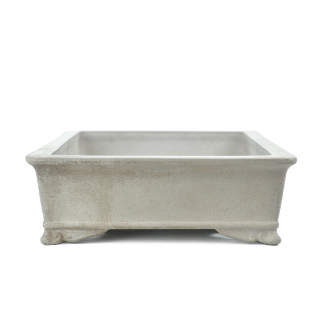 Rechthoekige ongeglazuurde Kataoka-bonsaipot - 373 x 253 x 85 mm