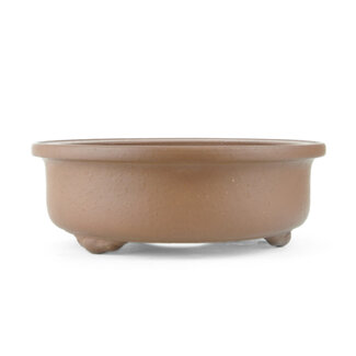 Shouzan  (Akira/Masami Watanabe) 333 mm round unglazed bonsai pot by Shozan, Japan