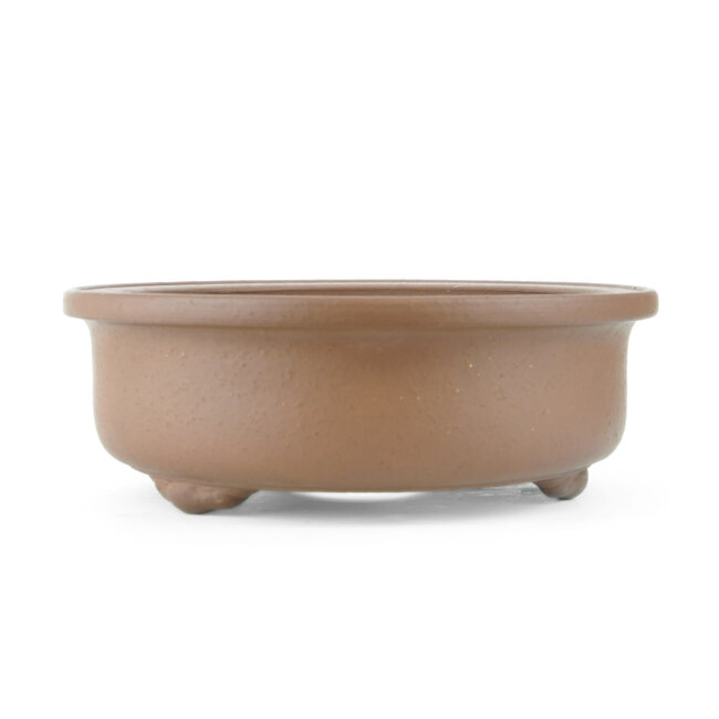 Round unglazed Shozan bonsai pot - 333 x 333 x 115 mm