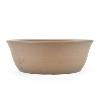 Shouzan  (Akira/Masami Watanabe) 245 mm round unglazed bonsai pot by Shozan, Japan