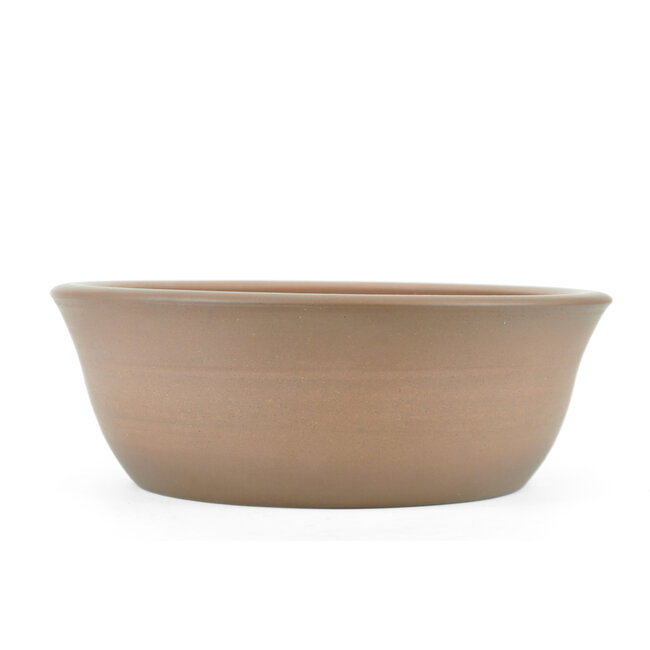 Round unglazed Shozan bonsai pot - 245 x 245 x 85 mm