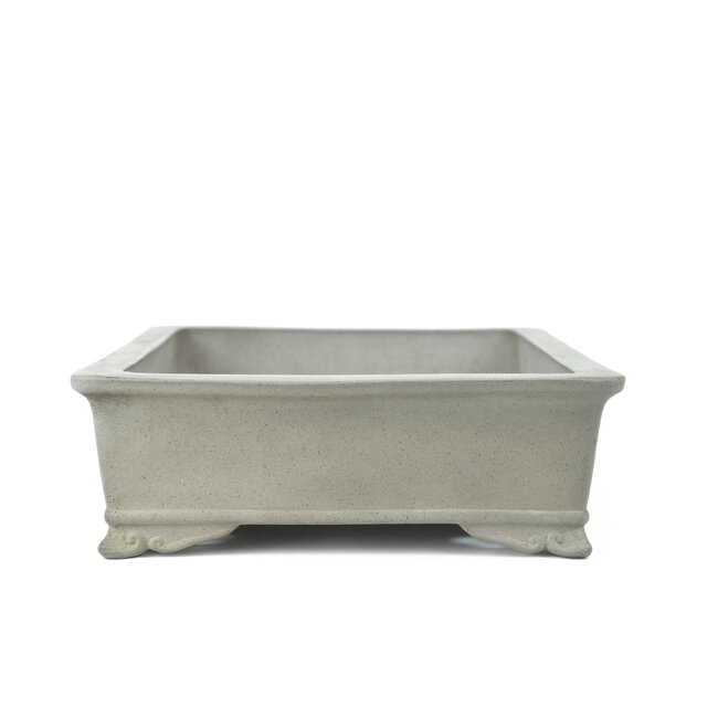 Rectangular unglazed Kataoka bonsai pot - 372 x 252 x 84 mm