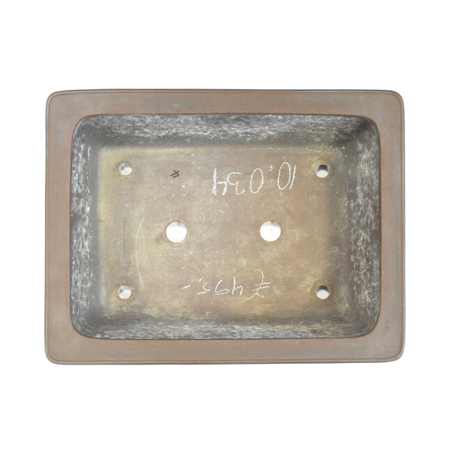 Rechthoekige ongeglazuurde Yamaaki bonsaipot - 433 x 330 x 130 mm