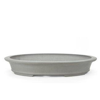 Kataoka (Yamaaki kiln) 386 mm oval unglazed bonsai pot by Kataoka, Japan