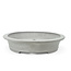 Oval unglazed Kataoka bonsai pot - 386 x 295 x 65 mm