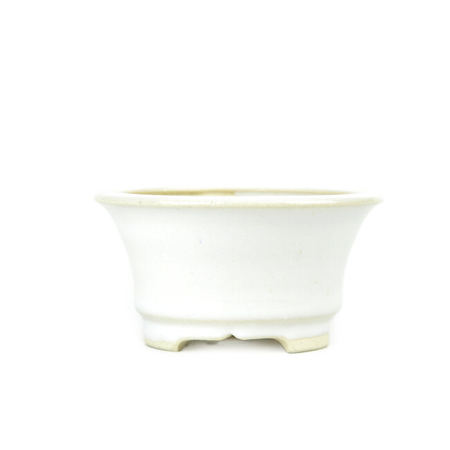 Ronde witte Bikou bonsai pot - 110 x 110 x 60 mm