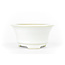 Round white Bikou bonsai pot - 110 x 110 x 60 mm