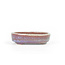 Oval purple and red Issho bonsai pot - 104 x 87 x 25 mm