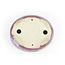 Pot à bonsaï ovale violet et rouge Issho - 104 x 87 x 25 mm