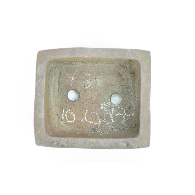 Maceta de bonsai rectangular sin esmaltar - 102 x 94 x 36 mm