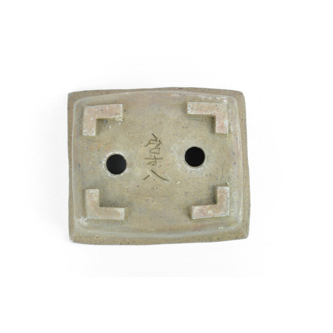 Rechthoekige ongeglazuurde bonsaipot - 102 x 94 x 36 mm