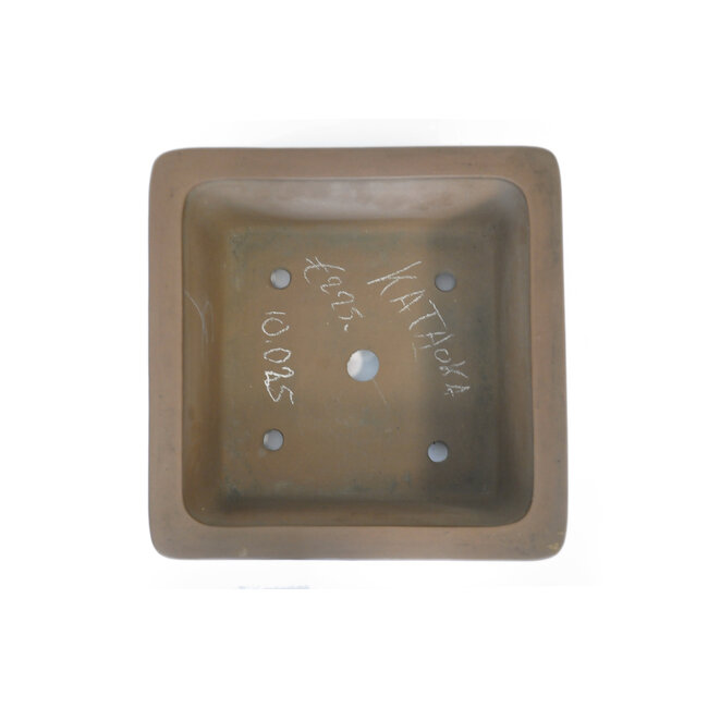 Pot à bonsaï carré non émaillé Kataoka - 300 x 300 x 145 mm