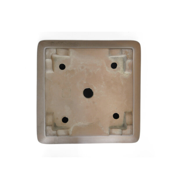 Maceta de bonsai cuadrado de bonsai Kataoka sin esmaltar - 300 x 300 x 145 mm