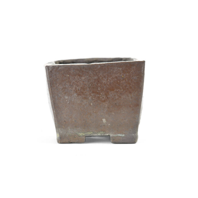 Quadratischer brauner Bonsai-Topf - 78 x 78 x 60 mm