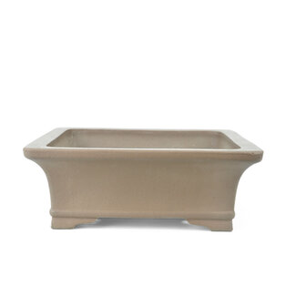 Kataoka (Yamaaki kiln) 295 mm square unglazed bonsai pot by Kataoka, Japan