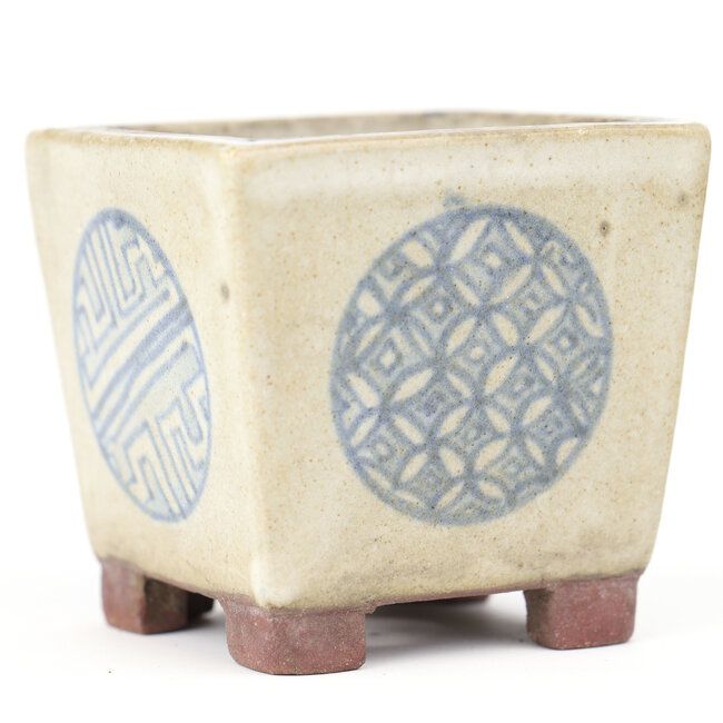 Pot à bonsaï carré multicolore - 52 x 54 x 50 mm