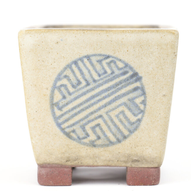 Square multicolor bonsai pot - 52 x 54 x 50 mm