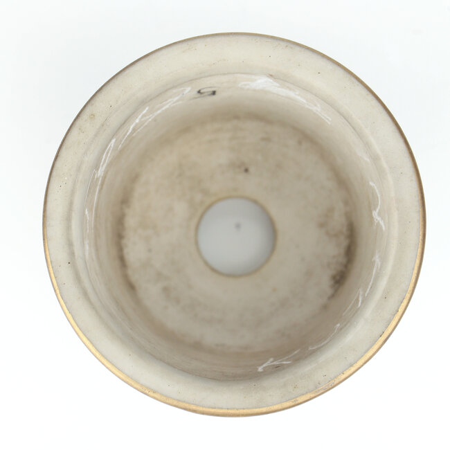 Pot à bonsaï rond multicolore Kutani - 74 x 74 x 59 mm