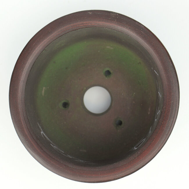 Round unglazed Bigei bonsai pot - 83 x 83 x 41 mm