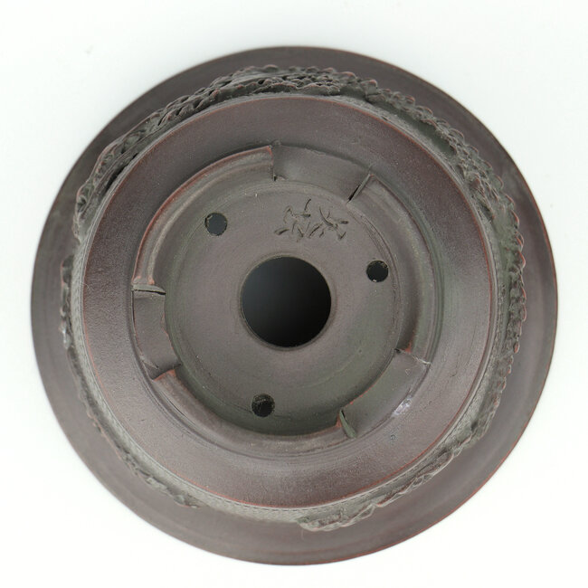 Round unglazed Bigei bonsai pot - 83 x 83 x 41 mm