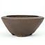 Round unglazed Tofukuji first generation bonsai pot - 101 x 100 x 43 mm