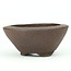 Round unglazed Tofukuji first generation bonsai pot - 101 x 100 x 43 mm