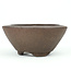 Round unglazed Tofukuji first generation bonsai pot - 101 x 100 x 43 mm