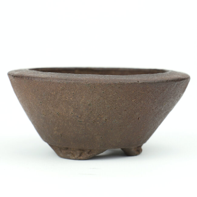 Vaso bonsai Tofukuji tondo non smaltato di prima generazione - 101 x 100 x 43 mm