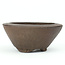 Round unglazed Tofukuji first generation bonsai pot - 101 x 100 x 43 mm