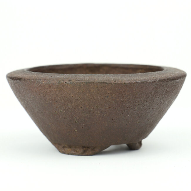 Vaso bonsai Tofukuji tondo non smaltato di prima generazione - 101 x 100 x 43 mm