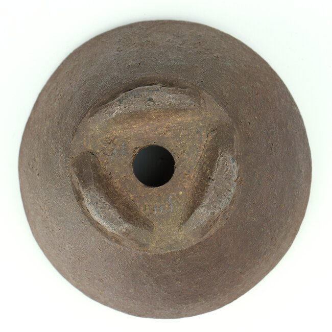 Vaso bonsai Tofukuji tondo non smaltato di prima generazione - 101 x 100 x 43 mm